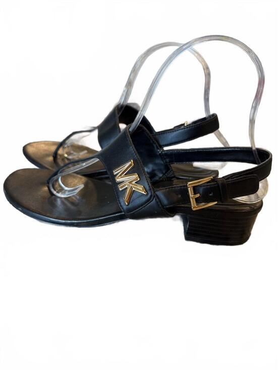 Michael Kors Shoes - Michael Kors Jilly T-Strap Sandals Black Leather Women's Size 8.5